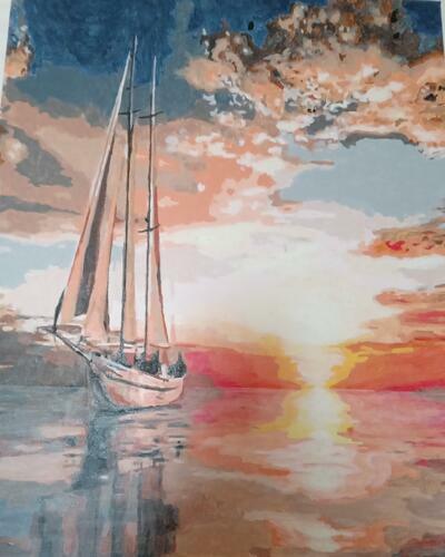 Фотографии готовых работ картин по номерам и алмазной мозаики