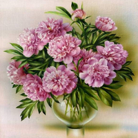 Без бренда «Пионы в круглой прозрачной вазе» в Томске