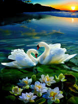 Без бренда «Пара белых лебедей на воде» в Томске