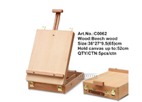 Без бренда «Набор подарочный «Две картинки» 27 предметов: этюдник 35 см из бука, краски акрил 12x12 мл, 2 холста 22x30 на мдф, 10 кисти, мастихин, палитра» в Томске