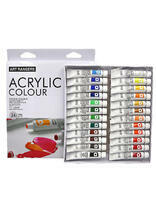 Без бренда «Коробка 24 шт.: Акриловые краски «Две картинки» 24 шт. по 12 мл, проф. пигмент» в Томске