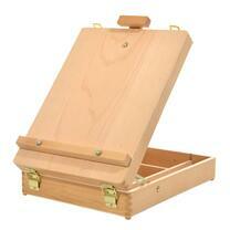 Без бренда «Коробка 6 шт.: Мольберт Две картинки этюдный ящик, настольный, хлопушка 55 см» в Томске