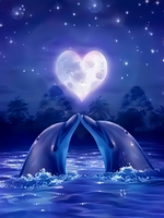 Без бренда «Дельфины под луной вида сердца (20шт)» в Томске