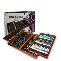 Без бренда «Оптовая коробка 5 шт.: Художественный набор (174 предмета) в деревянном чемоданчике» в Томске