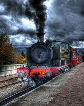 Старинный паровоз