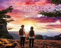 Без бренда «Влюбленные встречают закат на горе» в Томске