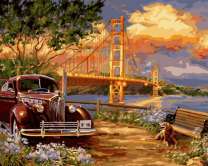 Без бренда «Американский автомобиль на фоне моста через залив» в Томске