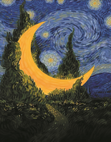 Луна приземлилась на деревья