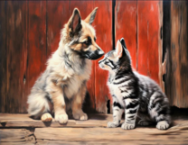 Без бренда «Знакомство котенка и щенка» в Томске