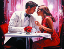 Без бренда «Пара на свидании в ресторане» в Томске