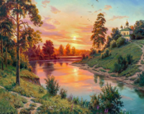 Без бренда «Вид на реку на закате» в Томске