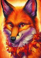 Без бренда «Хитрая лиса с осенним венком» в Томске в интернет-магазине  Без бренда «Хитрая лиса с осенним венком» в Томске